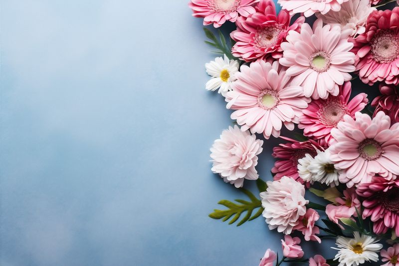 nature green bouquet pink wedding blossom flower leaf background floral valentine. Generative AI.