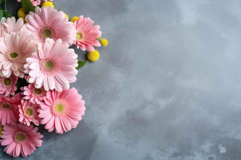 bouquet color leaf nature pink background valentine flower floral blossom wedding. Generative AI.