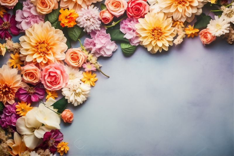 wedding pink nature leaf bouquet floral flower valentine background blossom art. Generative AI.