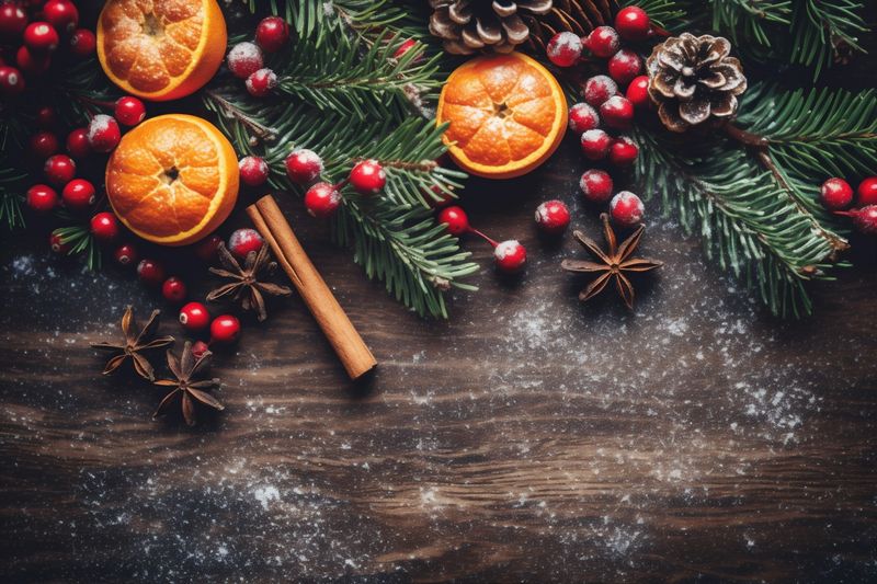 snowflakes shiny christmas christmas gold new tree year decoration holiday background card. Generative AI.