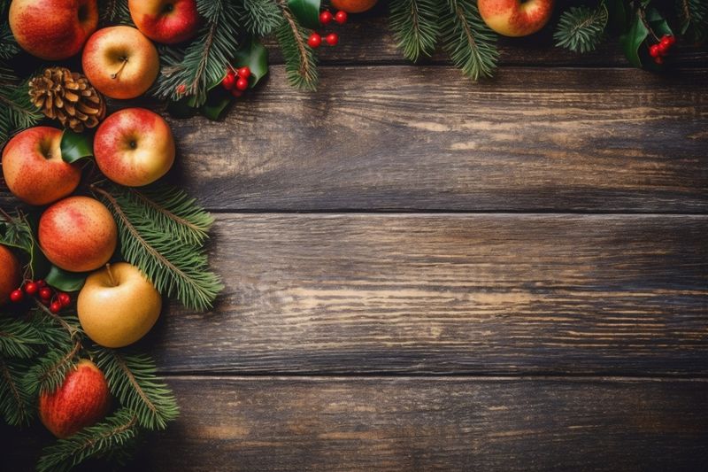 decoration christmas card tree christmas year holiday background frame snowflakes gold new. Generative AI.