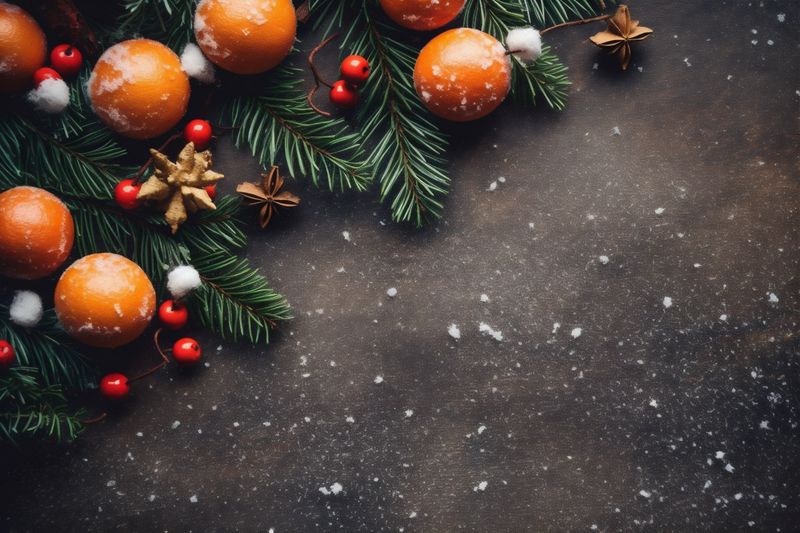 tree gold holiday background new card decoration gift christmas snowflakes year christmas. Generative AI.