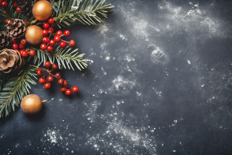 snowflakes decoration year christmas background card holiday tree new christmas gold ornament. Generative AI.