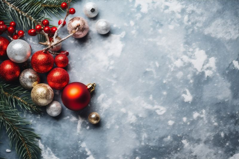 christmas year tree background snowflakes new gold card snowflake decoration holiday christmas. Generative AI.