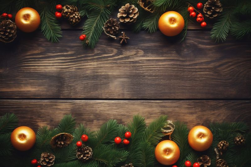 holiday background tree gold card new decoration christmas merry year christmas snowflakes. Generative AI.