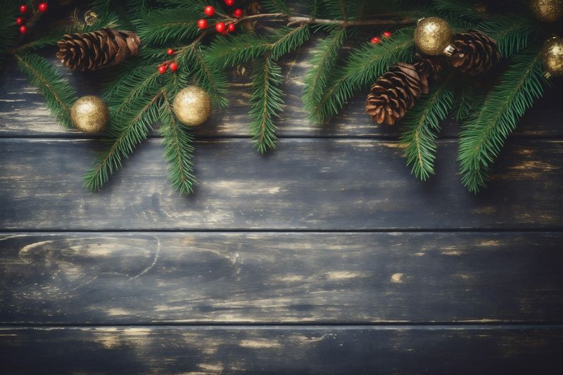 decoration new holiday christmas tree background year shiny snowflakes christmas card gold. Generative AI.