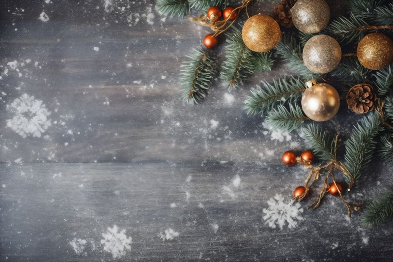 background year tree card holiday decoration snowflakes christmas new christmas gold xmas. Generative AI.