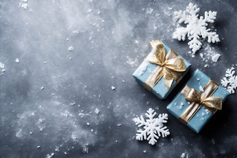 new background tree christmas celebration year gold card christmas decoration holiday snowflakes. Generative AI.