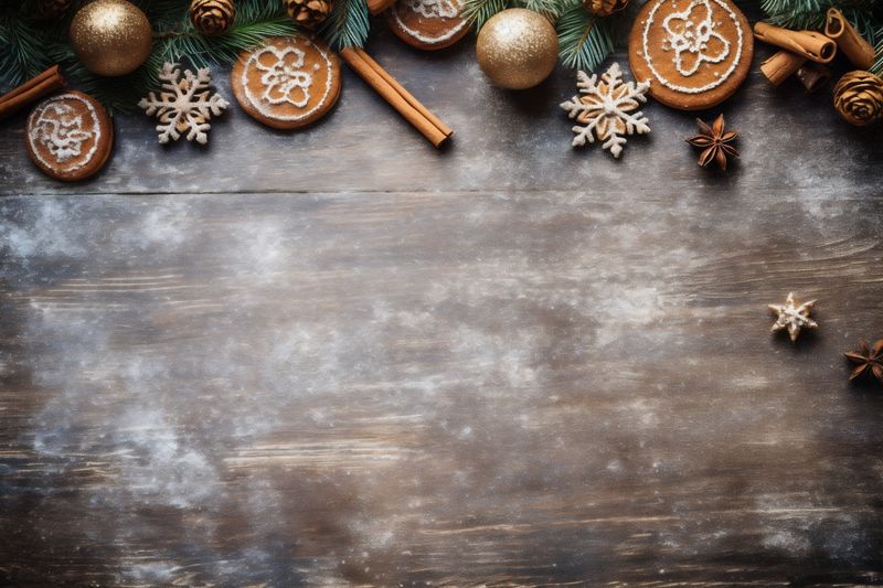 new christmas tree decoration card year background snowflakes christmas gold holiday sparkle. Generative AI.