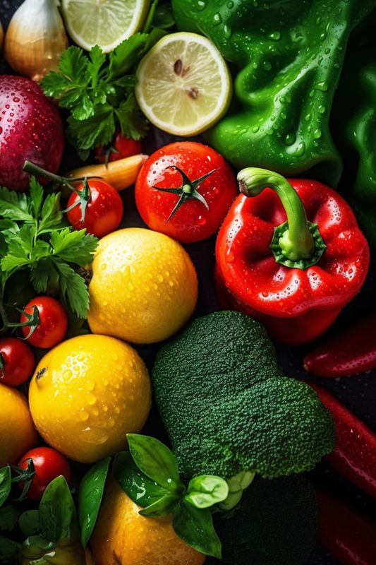 drop vegetarian close-up food black background organic healthy fresh green vegetable water. Generative AI.