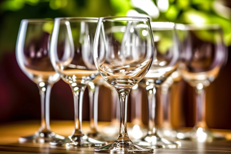 wine drink bottle glass alcohol sunset background winery beverage grape food. Generative AI.