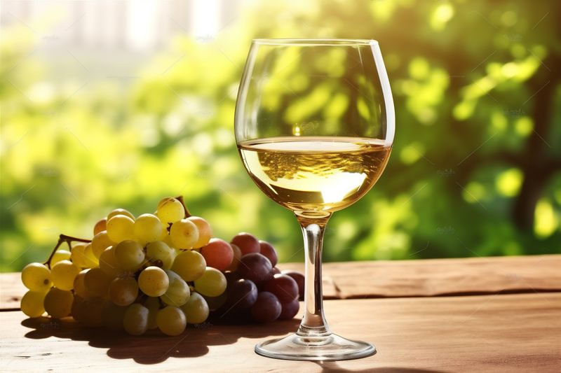 bottle grape wine background drink fruit food alcohol glass winery beverage. Generative AI.