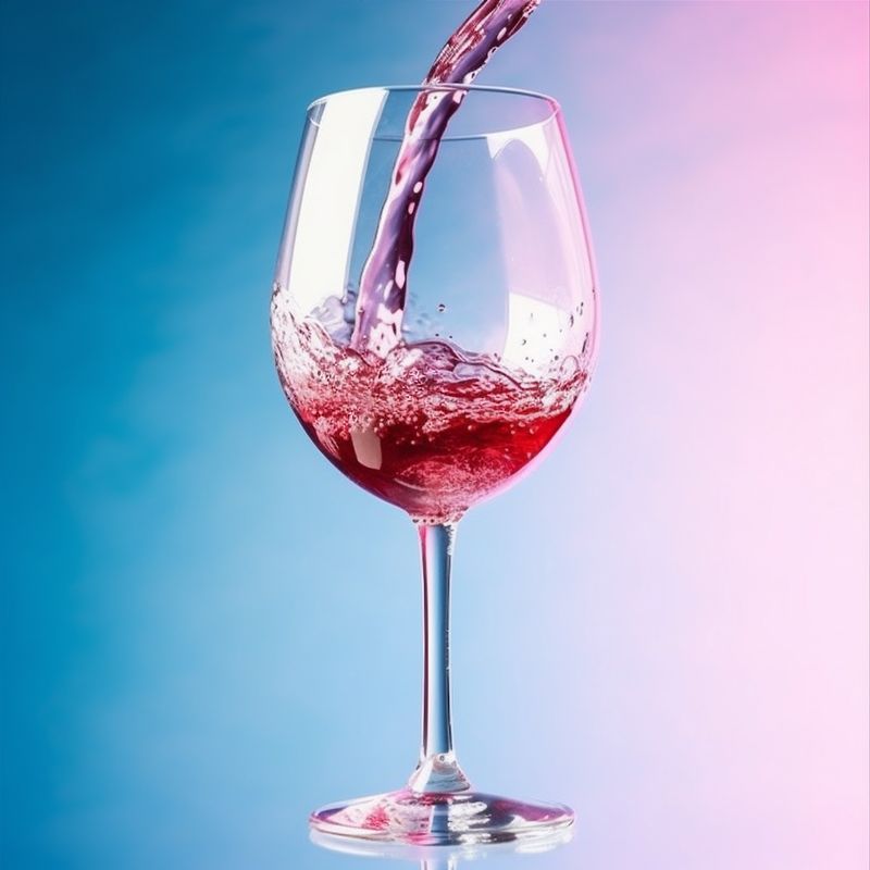 red gradient wine liqueur closeup background party alcohol drink liquid glass. Generative AI.