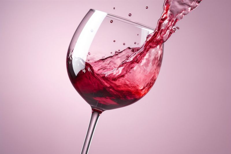 background bottle grape glass drink winery wine beverage celebration alcohol food. Generative AI.