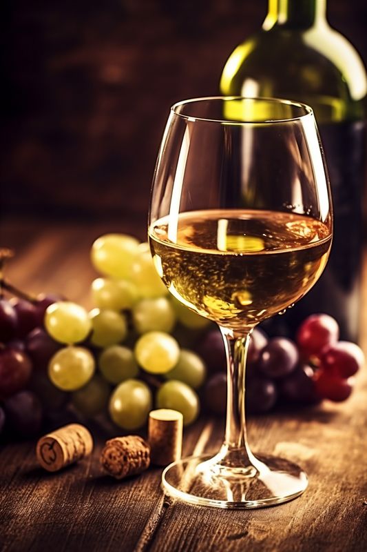 grape drink alcohol old food beverage background bottle glass winery wine. Generative AI.