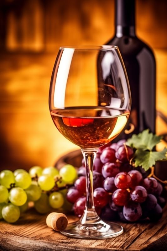 bottle space wine beverage copy background glass drink alcohol food grape winery. Generative AI.