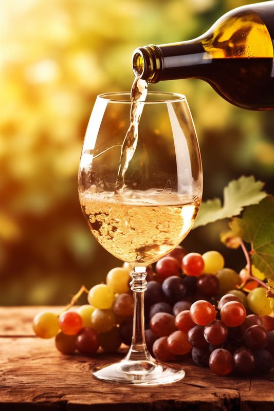 red bottle glass background beverage winery grape drink food alcohol wine. Generative AI.