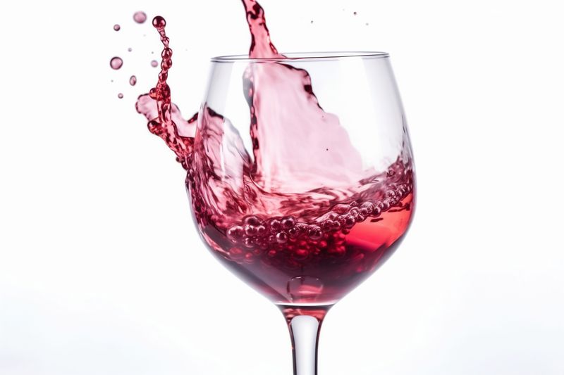party red alcohol gradient background liquid glass grape closeup wine drink. Generative AI.