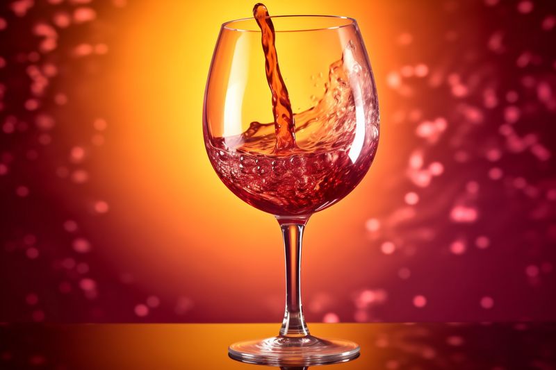 closeup background gradient wine grape drink glass alcohol liquid red party. Generative AI.