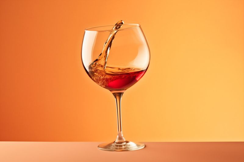 glass merlot background red wine drink closeup liquid alcohol party gradient. Generative AI.