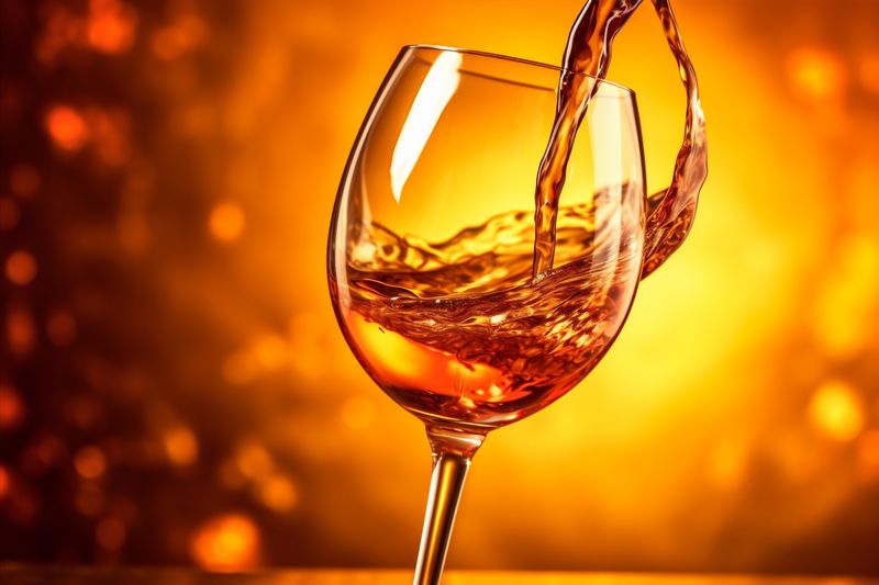 alcohol gradient bordeaux wine drink closeup party liquid red background glass. Generative AI.