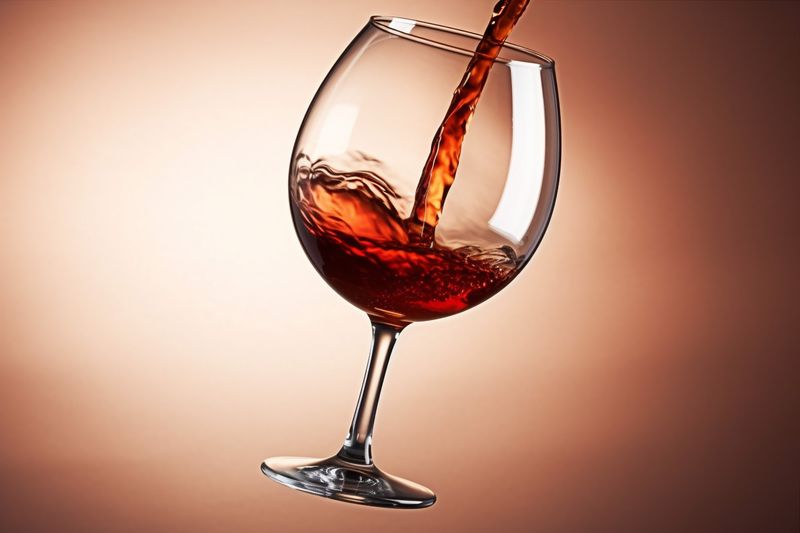 wine liquid glass winery background gradient alcohol red closeup drink party. Generative AI.
