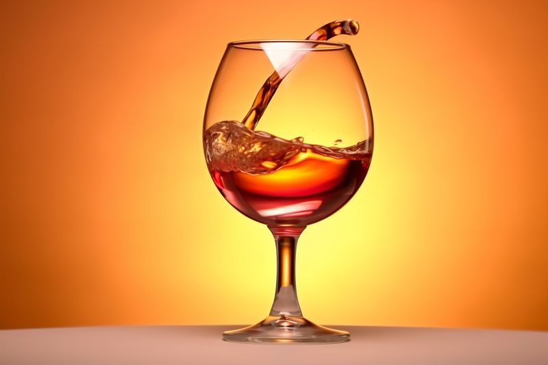 liquid wineglass background wine gradient drink closeup party red alcohol glass. Generative AI.