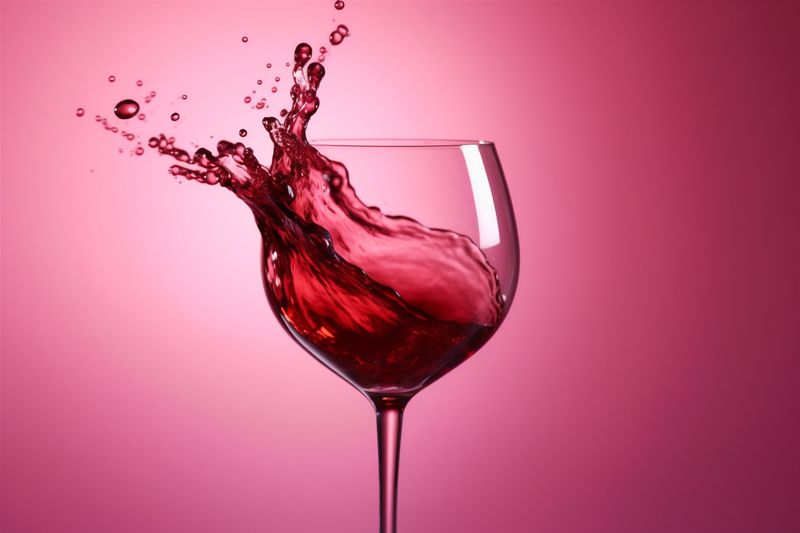 wine liquid background closeup red glass gradient party drink bottle alcohol. Generative AI.