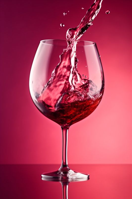 gradient liquid wine party epicure drink glass background alcohol red closeup. Generative AI.