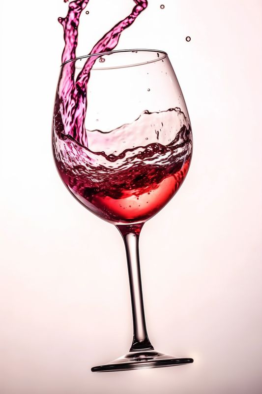 alcohol background luxury red party liquid closeup drink wine gradient glass. Generative AI.