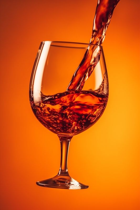 gradient alcohol liquid party red glass closeup drink wine background burgundy. Generative AI.