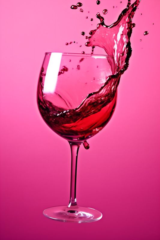 wine liquid gradient closeup background drink party white alcohol glass red. Generative AI.