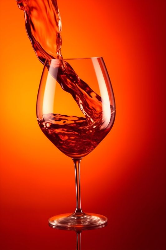 wine party alcohol closeup background drink liquid glass gradient burgundy red. Generative AI.