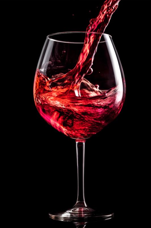 winery alcohol background red liquid party glass wine gradient closeup drink. Generative AI.