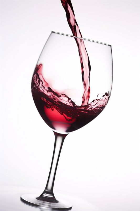 wine glass closeup party gradient drink red celebration background liquid alcohol. Generative AI.