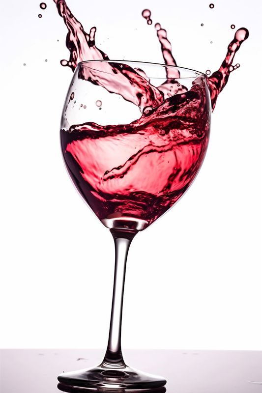 liquid drink gradient party wine glass background glass closeup wine alcohol red. Generative AI.