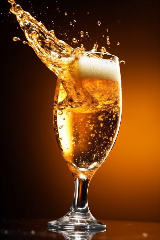 bar drink cold foam bubble background beer gradient alcohol glass splash. Generative AI.