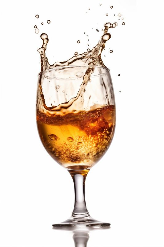 object background gradient alcohol bubble beer splash glass foam cold drink. Generative AI.