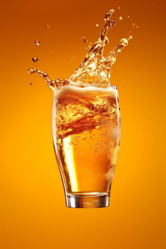 splash background foam drink beer celebration glass gradient alcohol bubble cold. Generative AI.
