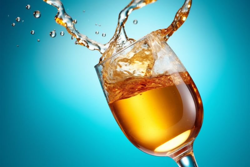 cold bubble foam beer splash abstract background drink gradient glass alcohol. Generative AI.