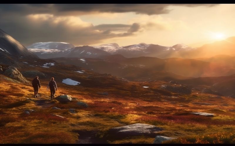 man walking vacation nature group tourist travel lifestyle trekking hiking mountain. Generative AI.