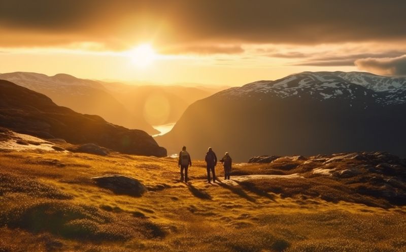 travel man lifestyle tourist trekking backpack walking mountain group hiking nature. Generative AI.