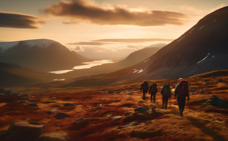 man group tourist nature lifestyle travel trekking freedom walking hiking mountain. Generative AI.