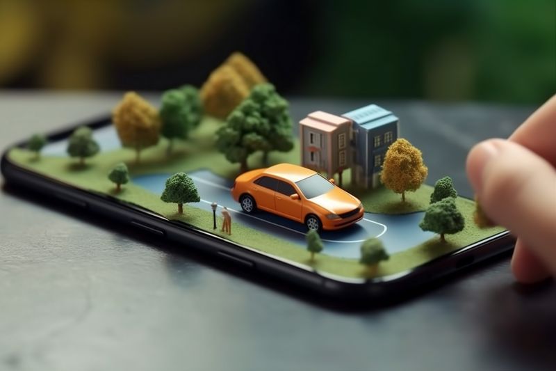 gps navigation travel map point position location phone mobile direction. Generative AI.