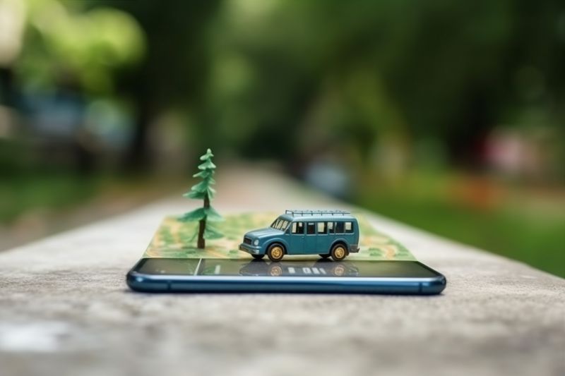 map navigation phone point direction gps location mobile travel position. Generative AI.