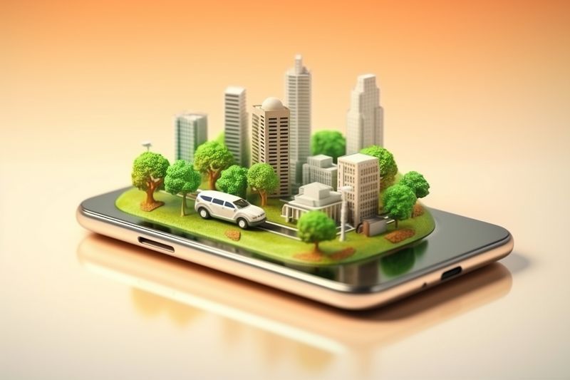 location position travel mobile point phone gps direction map navigation. Generative AI.