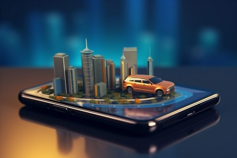 map point direction position gps phone navigation travel mobile location. Generative AI.