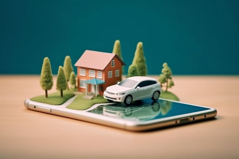 map navigation position mobile phone point direction travel gps location. Generative AI.