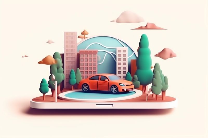 travel gps mobile direction map phone point position location navigation. Generative AI.