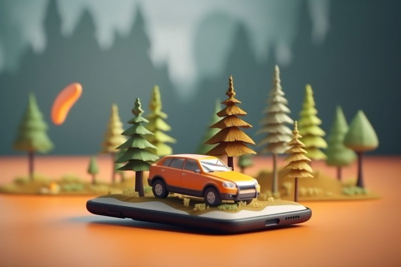 point navigation position gps mobile map phone location travel direction. Generative AI.